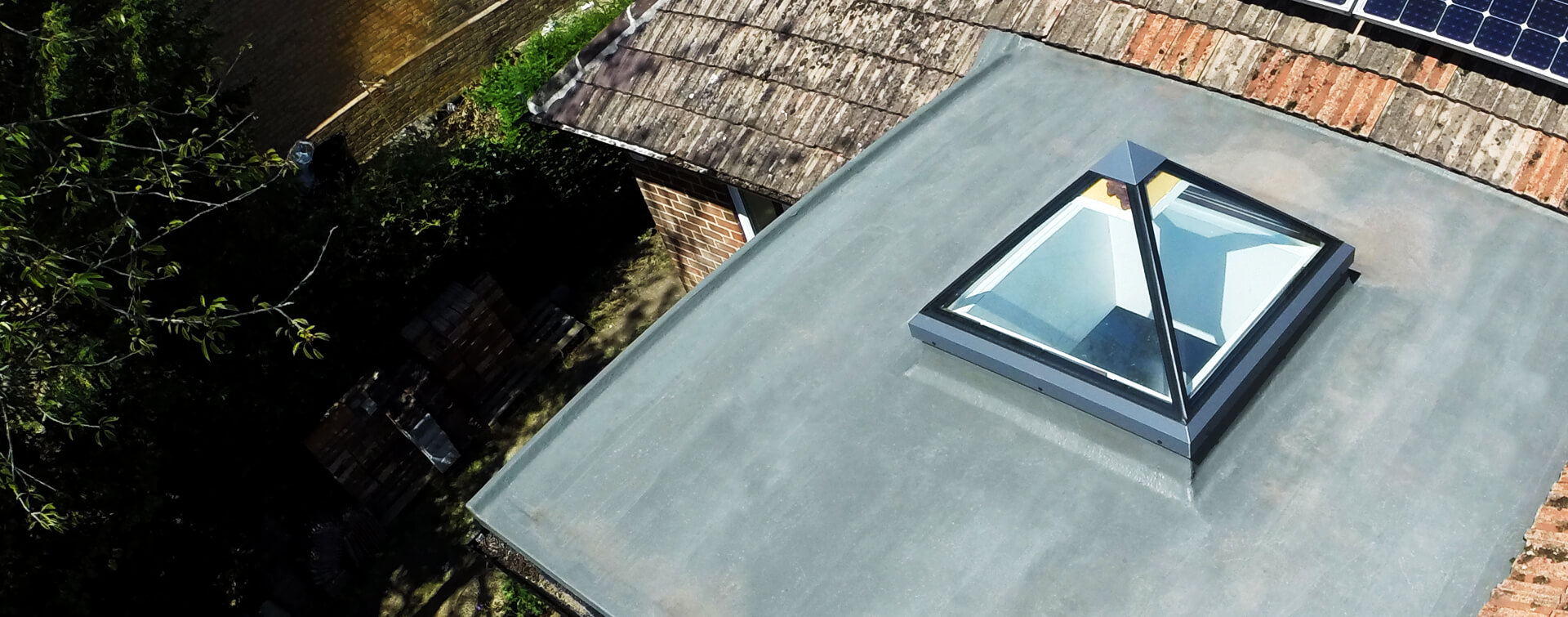 GRP Flat Roofs, Rubber Roofing. and Fibreglass Flat Roofs of a home in Worcestershire